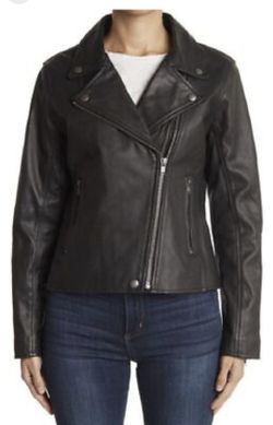 Frye Ladies' Leather Biker Jacket #1567712, Variety Of Sizes And Colors


