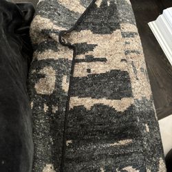 Crate and Barrel Rome Wool Blend Hand-Knotted Black Area Rug 10'x14 $5699 in stores now