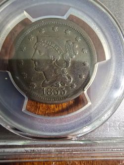 1855 Large Cent "Upright 55" PCGS XF
