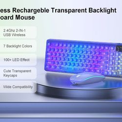 new Wireless Blue Light Up Keyboard and Mouse