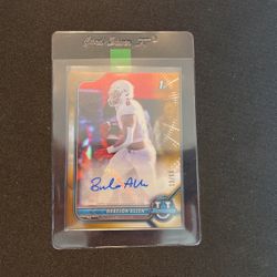 2022 Braelon Allen Bowman U Chrome GOLD AUTO 13/50 Wisconsin 