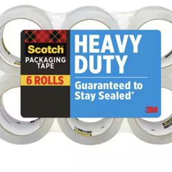 Scotch Heavy duty packaging tape (6 rolls) - Unopened pack