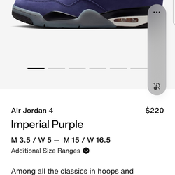 Retro 4 imperial purple men's 12.5