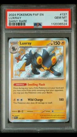 Luxray Shiny #137/091 Paldean Fates Pokémon TCG 2024 Baby Shiny PSA Gem Mint 10