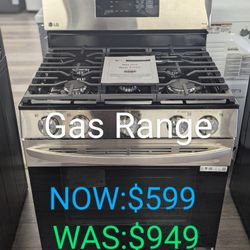 5.8cft Freestanding Gas Range with EasyClean. 1 Year Warranty Included 