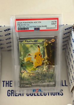 POKEMON PIKACHU EX PSA 9 ASCENDED HEROES SPECIAL ILLUSTRATION RARE #276