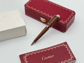 CARTIER SPECIAL EDITION ROADSTER STITCHED LEATHER BALLPOINT PEN NEW 100% GENUINE