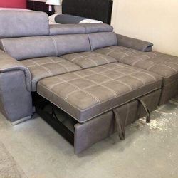 BRAND NEW SECTIONAL SLEEPER SOFA WITH STORAGE CHAISE 