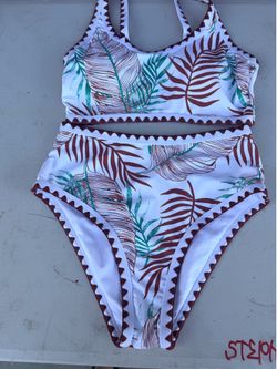 Women’s floral high waisted bathing suit