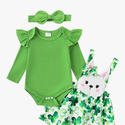 St. Patrick's Day 3pc Outfit 3-6m