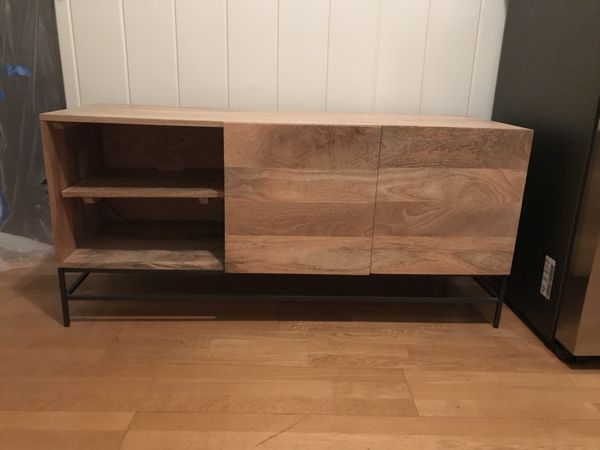 Like New West Elm Industrial Storage Media Console For Sale In