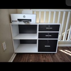 3 Draw Wood File Cabinet 