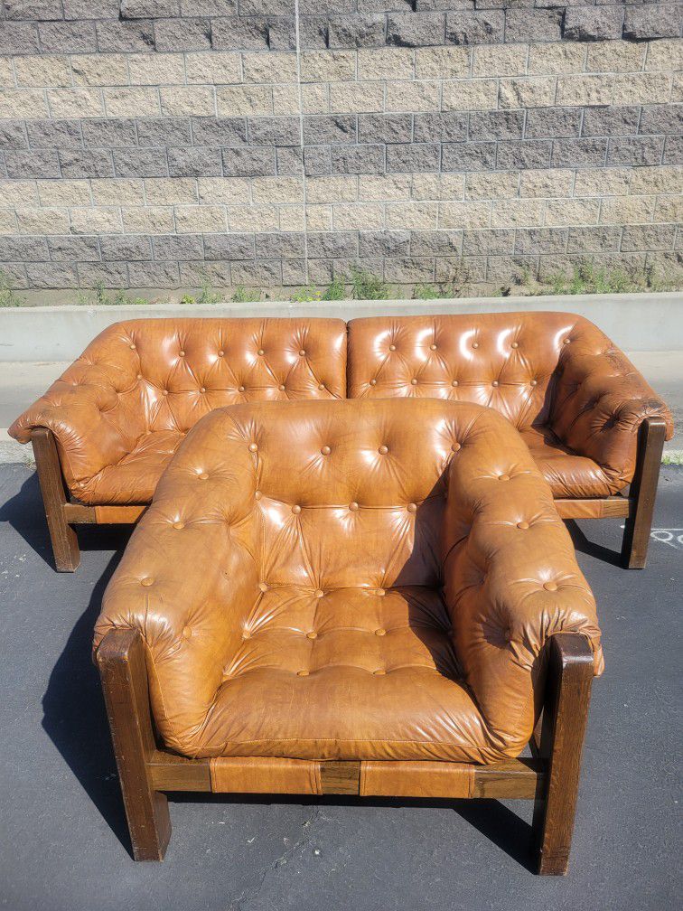 Mid Century Percival Lafer Style Couch Sofa And Chair c.1970