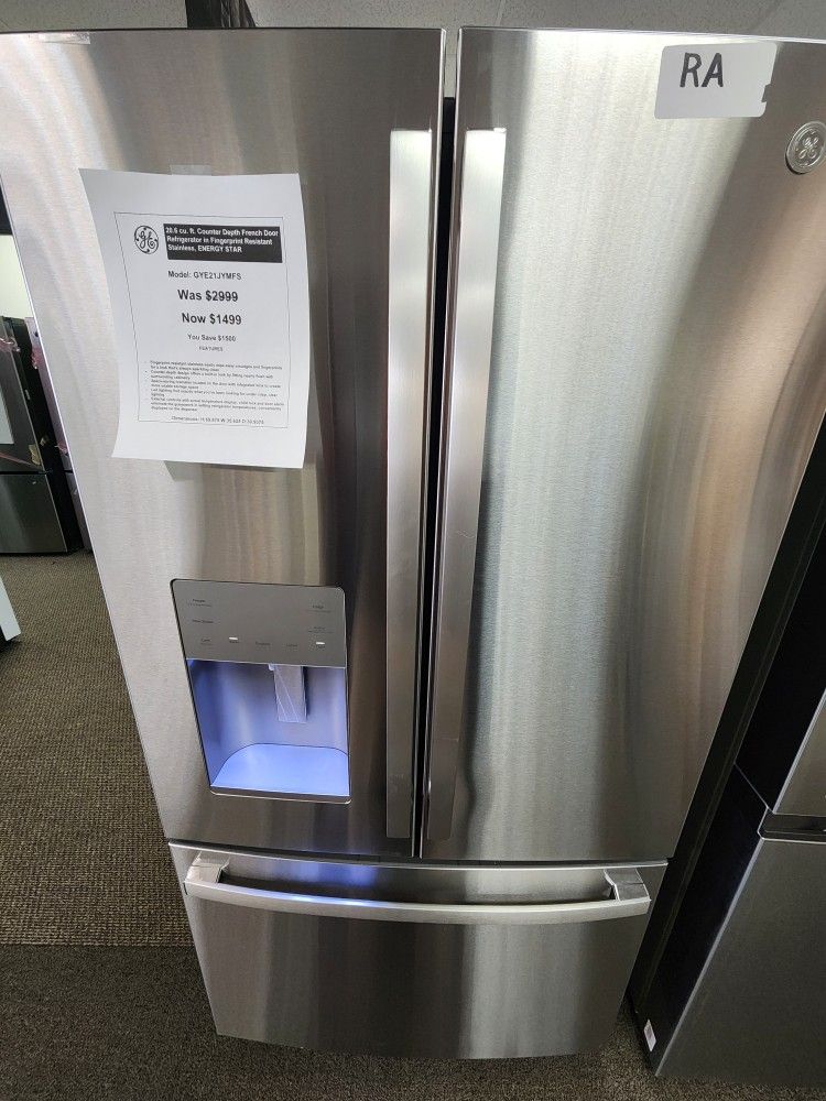 20.6 cu.ft.Counter Depth French Door Refrigerator in Fingerprint Resistant Stainless, ENERGY STAR