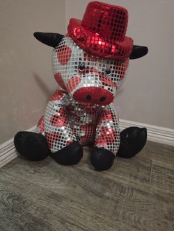Large disco cow plush