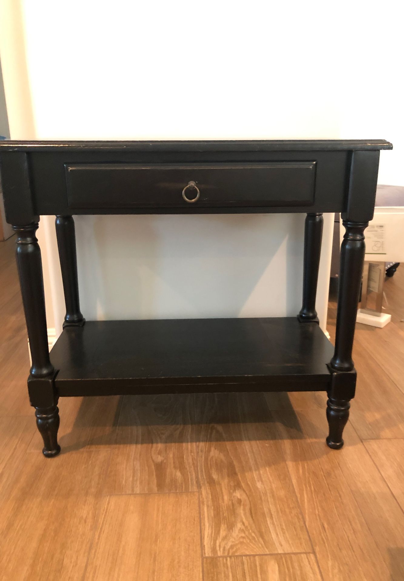 World market side tables black -wood