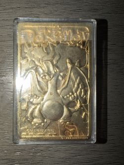 Charizard gold plated card COA #06 pokemon