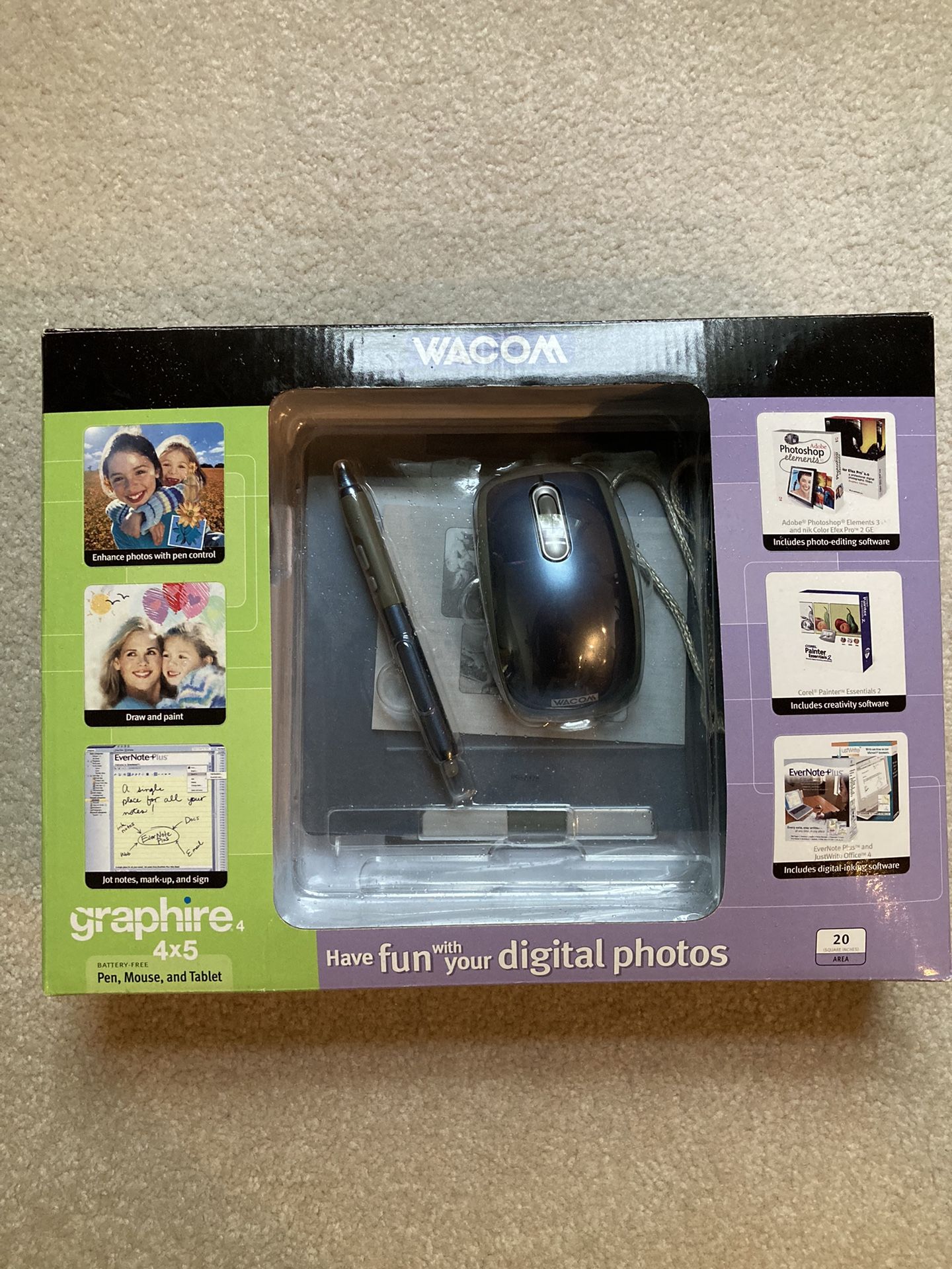 Wacom Graphire4 4x5 USB Drawing Tablet PC Windows