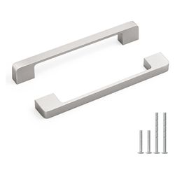 10 Pcs Square Nickel 6.3125" Center Hole / 6.687"Length Cabinet knobs handles and Pulls #100A608217