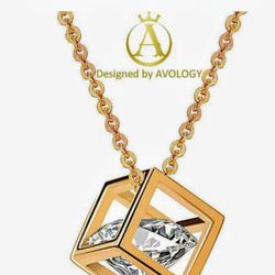 Very beautiful 18k Gold Chain wt 1ct DIAMOND pendant
