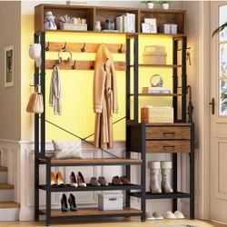 Hallway tree with bench and shoe storage,