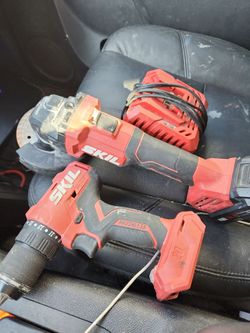 Drill and grinder skill one battery and charger
