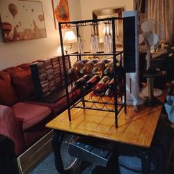 Metal Wine N Glass Wrack