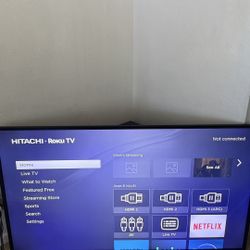 (NO REMOTE OR STANDS) Hitachi Roku 43R5 1080p TV