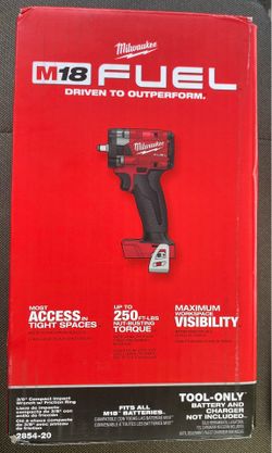 Milwaukee M18 FUEL GEN-3 18V Lithium-Ion Brushless Cordless 3/8 in. Compact Impact Wrench with Friction Ring (Tool-Only)