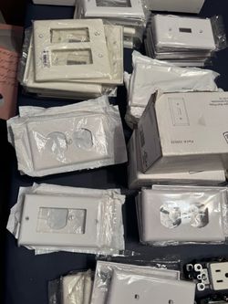 Lot of White Electrical Wall Plates