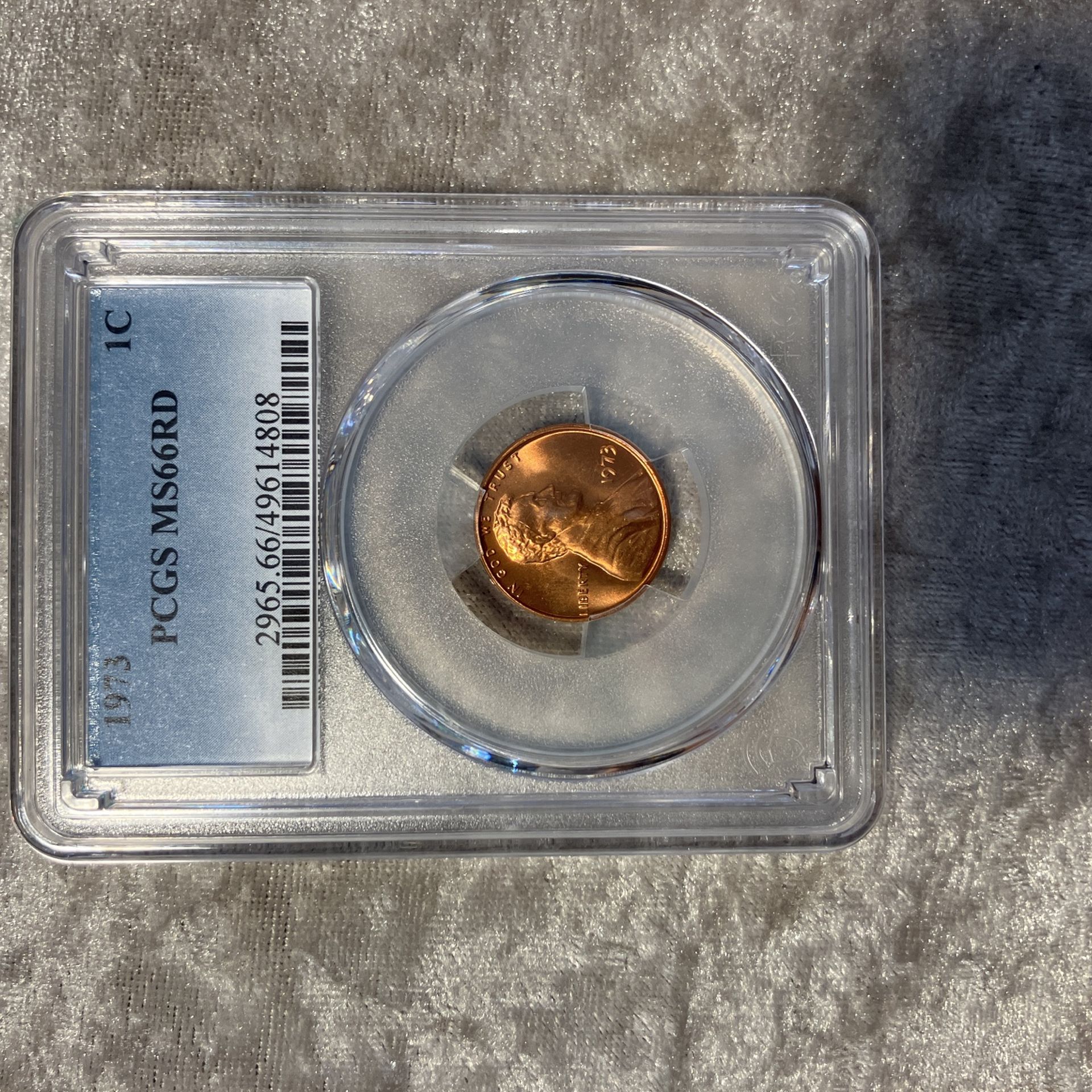 1973 PCGS Graded MS66 RD! Beautiful Lincoln Memorial Cent Penny 1C US! 