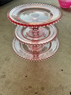 Pink Dessert Stands Set