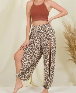 Womens GENIE LEOPARD PANTS SIZE XL