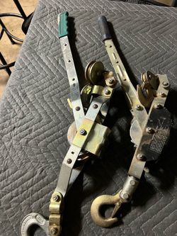 Maasdam 2-Ton & Wilmar 1.5-Ton Come-Along Cable Pullers (Pair)
