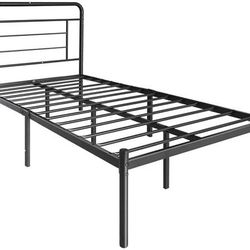 A-B Modern T w i n 14-Inch Platform Metal Bed Frame New in Box (Black)