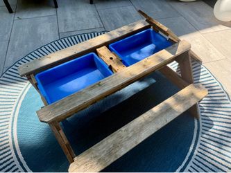 Wooden Kids Picnic Table with hidden Bins