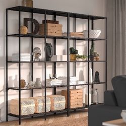 IKEA Books Shelves.  Glass, Wood And Metal 