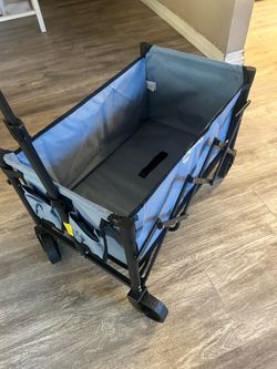 New Blue Small Foldable Compact Outdoor Wagon Cart