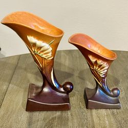 Vintage Roseville Cornucopia Set