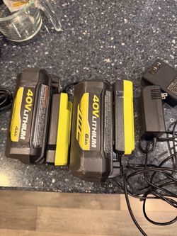 Ryobi 40V Cordless Lawn Care Combo Kit - Mower, Blower, Trimmers + 6Ah & 4Ah Batteries