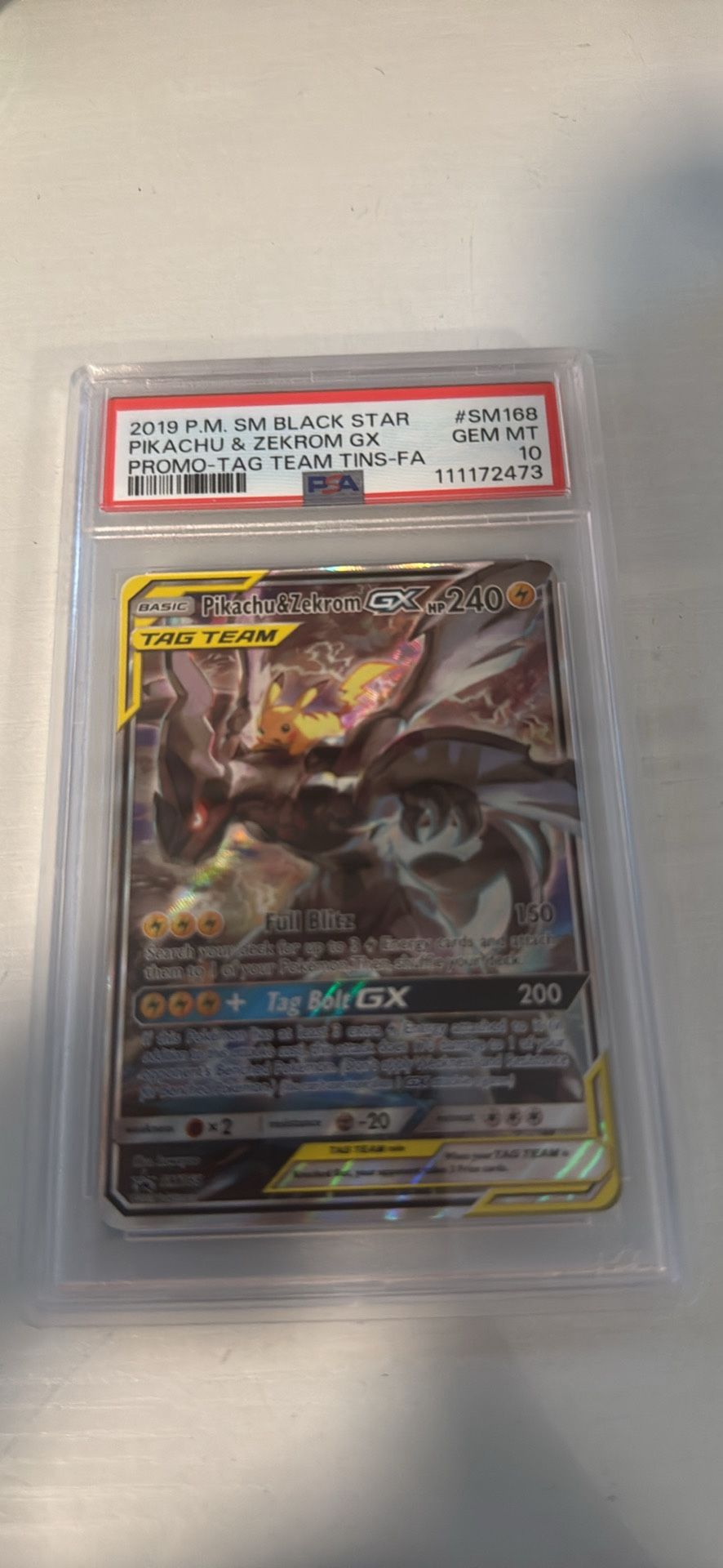 Psa 10 Pikachu & Zekrom GX