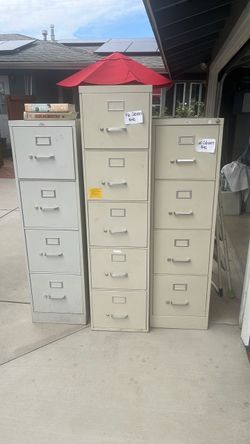 File cabinets, four door and five drawer