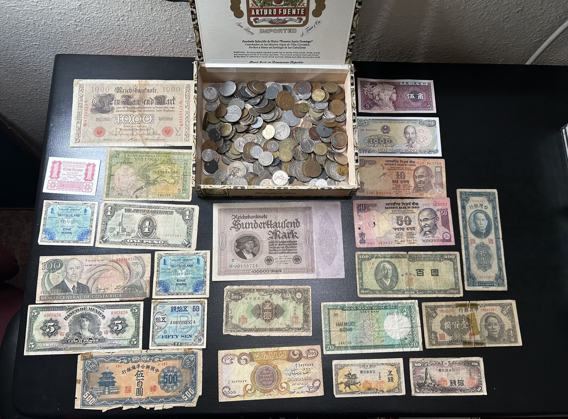 More Than 2 Pounds Of Foreign Coins And 26 Banknotes