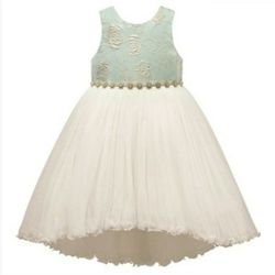 American Princess Mint Gold And Ivory Dress Size 2t