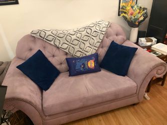Purple Sleeper Sofa with Pull-Out Twin Bed