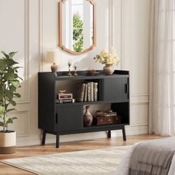51" Sideboard Buffet Cabinet With Outlet - Storage Cabinet For Office, Bedroom Storage Cabinet, Hallway Storage Cabinet, Console Storage Cabinet