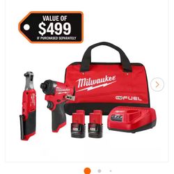 Milwaukee M12 Ratchet And Impact Driver