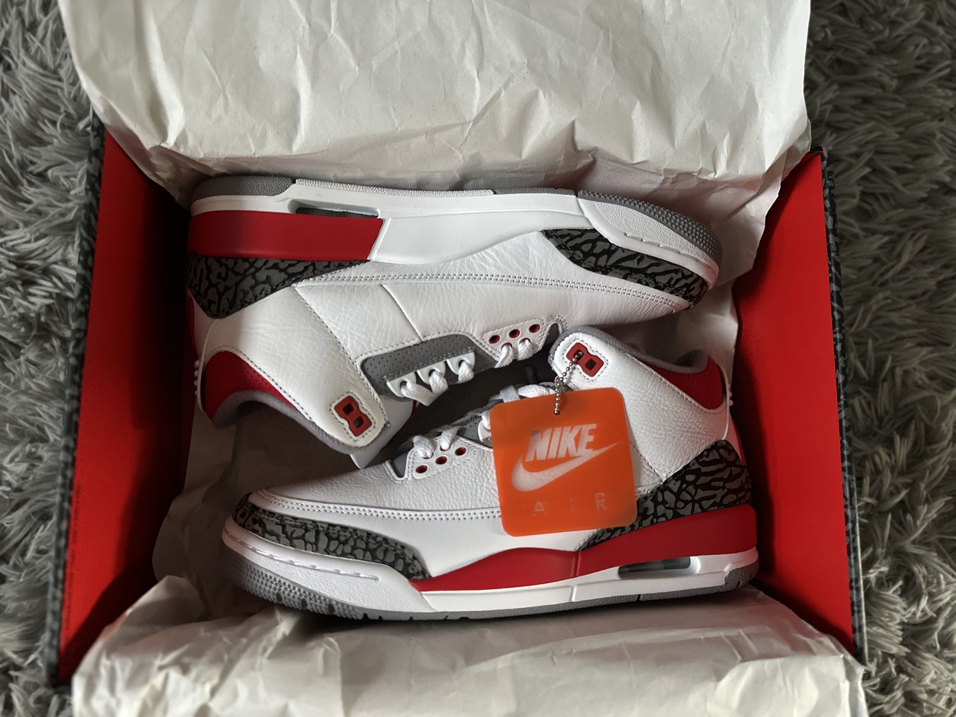 Jordan “Fire Red” Retro 3s (Mens Size 8)
