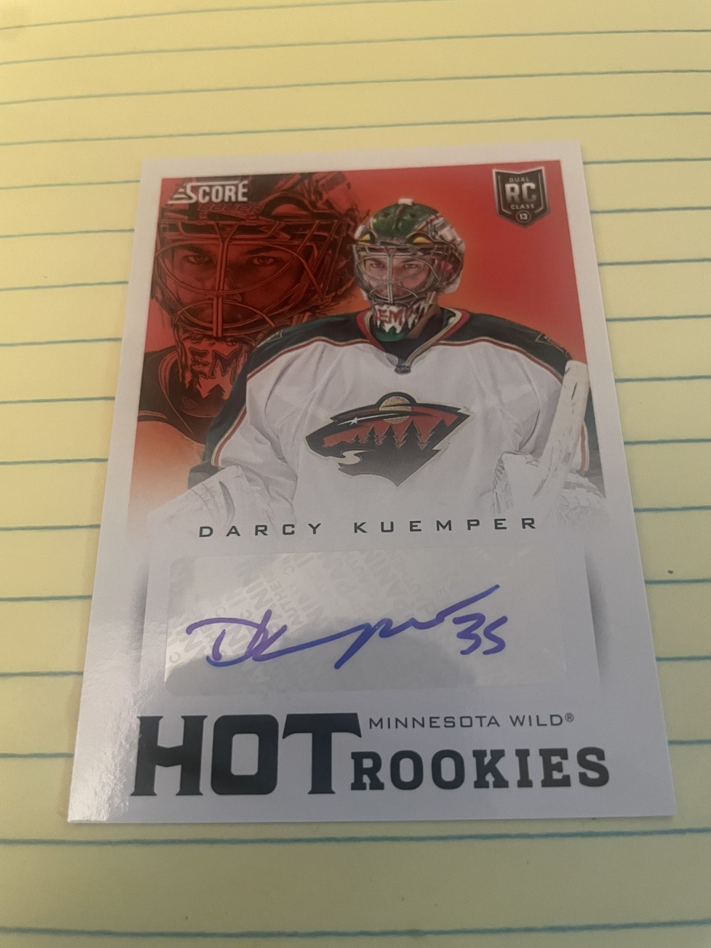 *MINT* Autographed ROOKIE - Darcy Kuemper Card