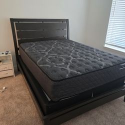 Queen Size Bed Frame and mattress